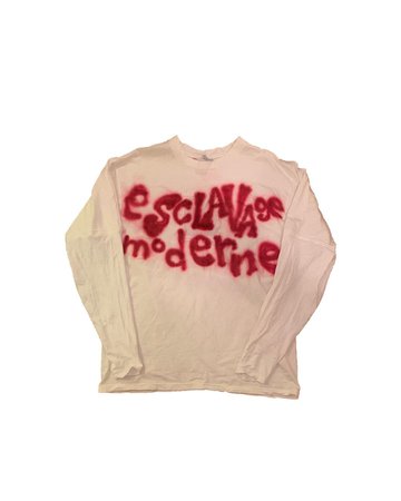 𝓥𝔦$s🄴-Я🅴Ꭵ𝕟Ꮛ sur Instagram : Esclavage moderne longsleeve, airbrush Size: XL Price: 45$ . . . #archives #archive #montreal #clothes #handmade #designer #outfit…
