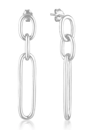 silver chain earrings