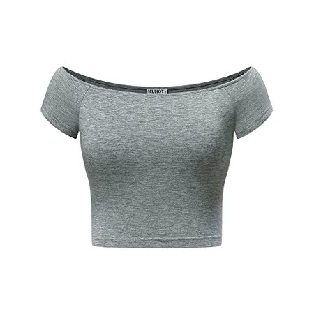 grey t shirt crop top - Google Search
