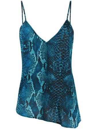 Just Cavalli Asymmetric Snake Print Vest S02NC0270N39435 Blue | Farfetch