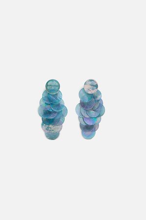 IRIDESCENT SCALE EARRINGS - View All-ACCESSORIES-WOMAN | ZARA Canada