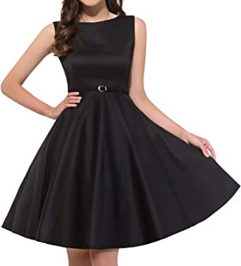50's Vintage Dresses for Women with Belt Black Size L F-13 at Amazon Women’s Clothing store
