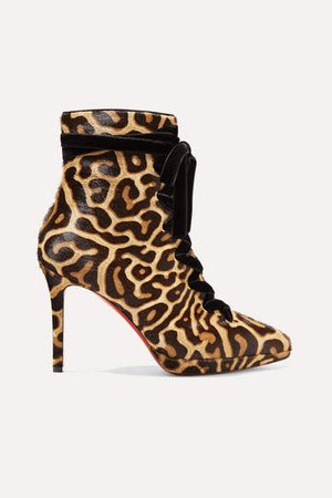 Circus Nana 100 Lace-up Leopard-print Calf Hair Platform Ankle Boots - Leopard print