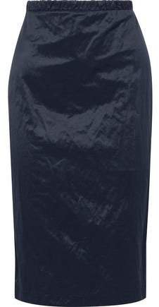 Elio Crinkled-sateen Pencil Skirt