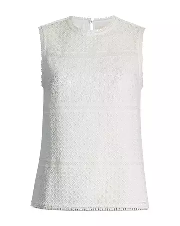 Ted Baker Adriene Lace-Paneled Top | Bloomingdale's white
