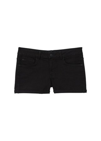MANGO Black denim shorts