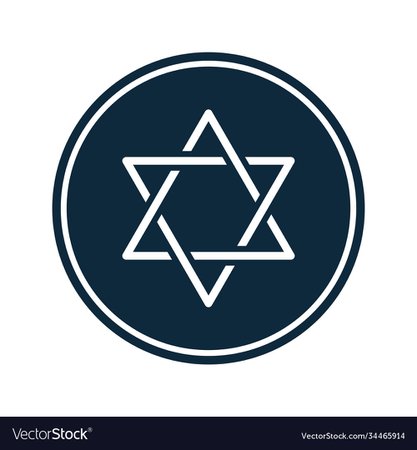 Hanukkah star david badge decoration Royalty Free Vector