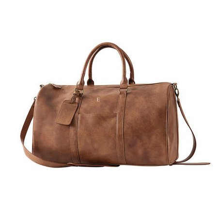 Cathy's Concepts Vegan Leather Duffle Bag in Brown | Bed Bath & Beyond
