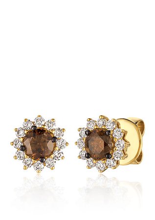 Le Vian® Chocolate Diamonds® and Vanilla Diamonds® Earrings in 14K Honey Gold™