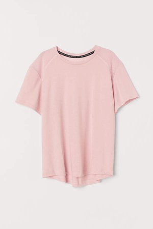 Sports Top with Mesh Section - Pink