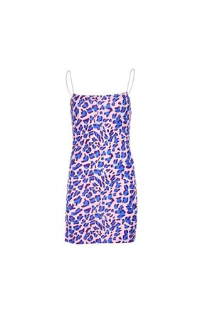 Purple leopard print dress