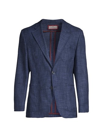 Shop Canali Textured Tweed Blazer | Saks Fifth Avenue