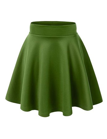 Olive Green Skater Skirt