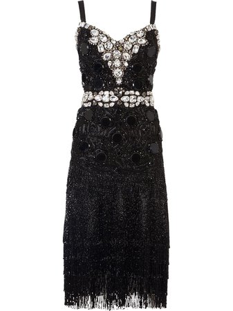 Dolce & Gabbana crystal and bead embellished dress