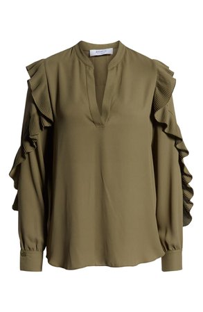 Bailey 44 Emma Pleated Ruffle Blouse | Nordstrom