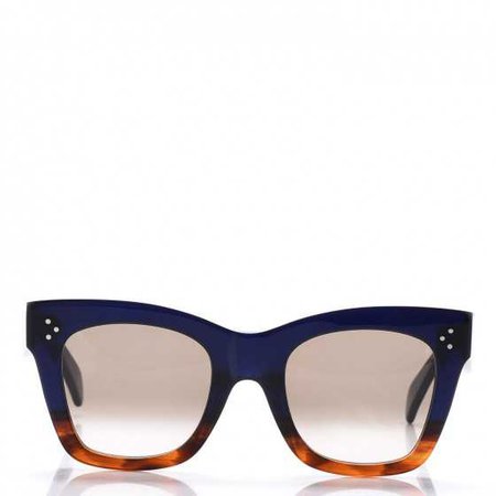 CELINE Catherine Sunglasses CL 41098/F/S Blue Havana 254643