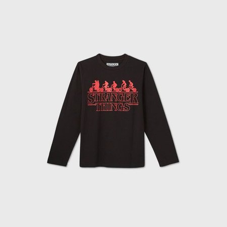 Boys' Netflix Stranger Things Graphic T-Shirt - Black : Target