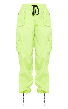 Neon Green Cargo pants 1