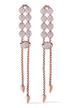 Stellar rose gold-plated diamond earrings | MONICA VINADER | Sale up to 70% off | THE OUTNET