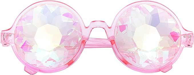 Amazon.com: Lelinta Kaleidoscope Glasses Rave Rainbow Crystal Lenses Rave Sunglasses Rave Goggles Festival Rave Glasses for Women Men : Clothing, Shoes & Jewelry