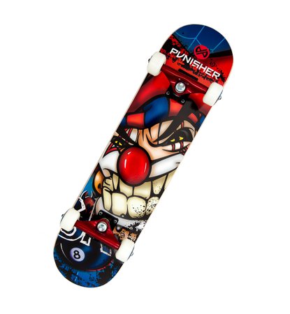 clown skateboard