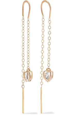 Melissa Joy Manning | + NET SUSTAIN 14-karat gold Herkimer diamond earrings | NET-A-PORTER.COM