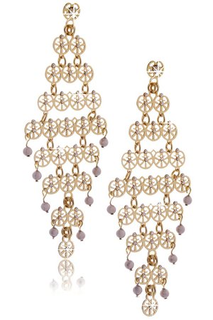 LK DESIGNS Gold Chandelier Earrings – PRET-A-BEAUTE.COM