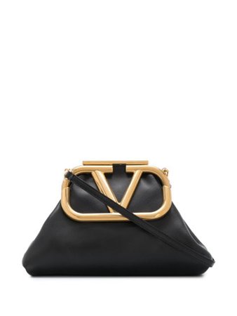 Shop black Valentino Garavani Supervee clutch with Express Delivery - Farfetch