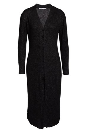 Fraiche by J Button Front Midi Dress black