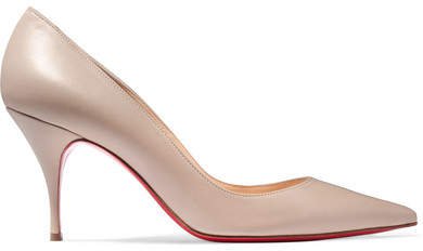 Clare 80 Leather Pumps - Beige
