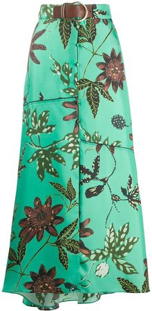 Dorothee belted floral print skirt