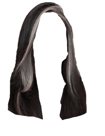 Black Hair with Gray Streaks (Dei5 - silver fox mom hair)