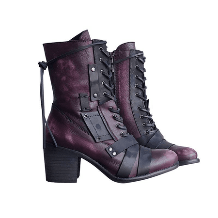 purple steampunk boots