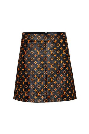 Monogram Printed Leather Mini Skirt - Ready-to-Wear | LOUIS VUITTON