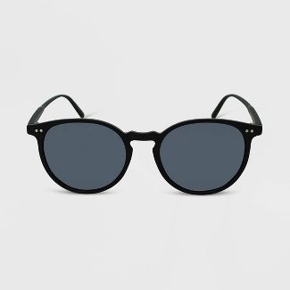Women's Rubberized Plastic Round Sunglasses - Wild Fable™ Black : Target