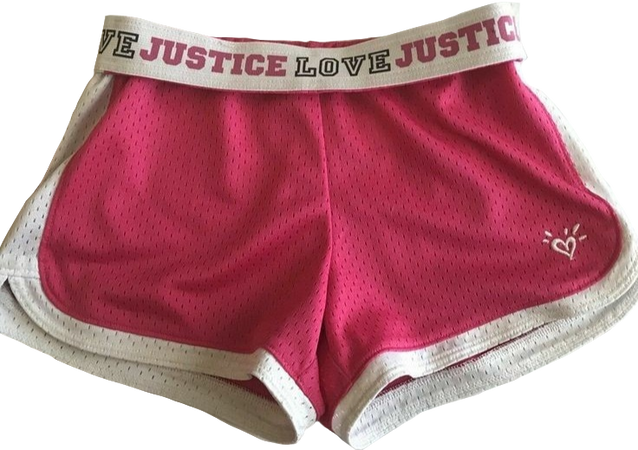 justice hot pink dolphin soccer shorts