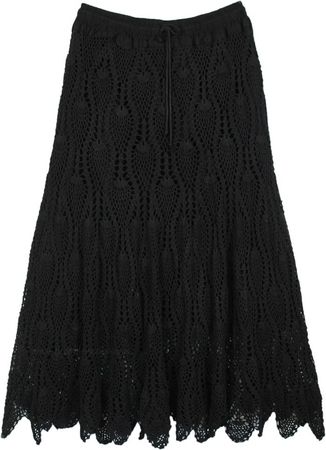 crochet black skirt
