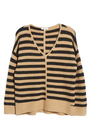 Madewell Bobble Stripe V-Neck Sweater | Nordstrom