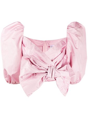 RedValentino bow-detail cropped blouse