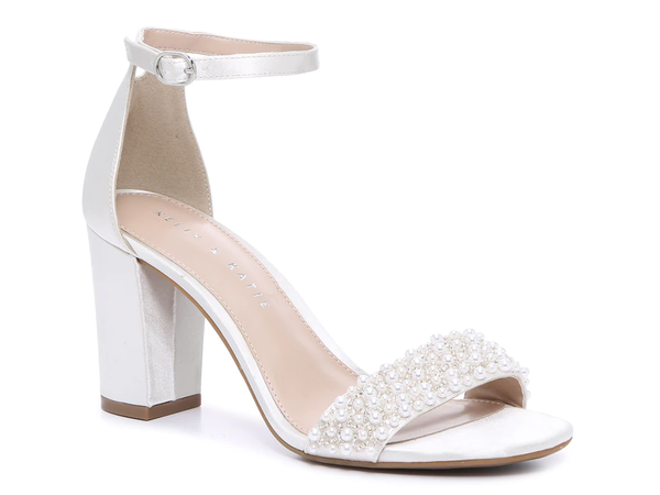 white pearl heels