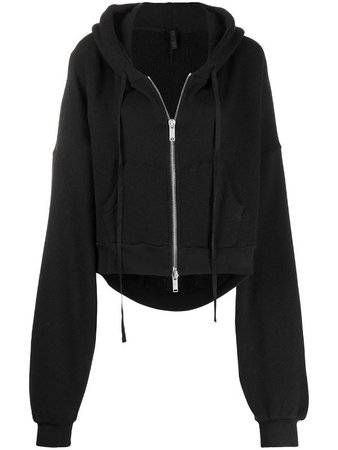 UNRAVEL PROJECT cropped zip-up hoodie - FARFETCH