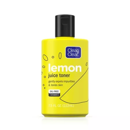 Clean & Clear Alcohol-Free Lemon Juice Facial Toner - 7.5 Fl Oz : Target