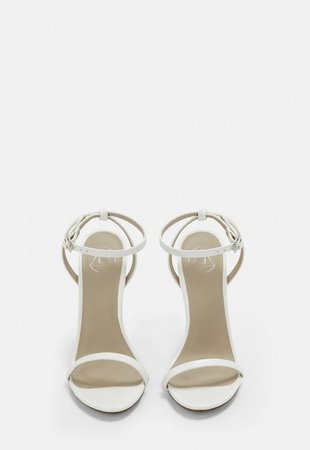 White Basic Barely There Heels | Missguided