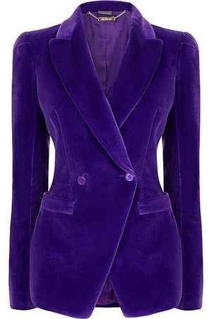 purple velvet blazer