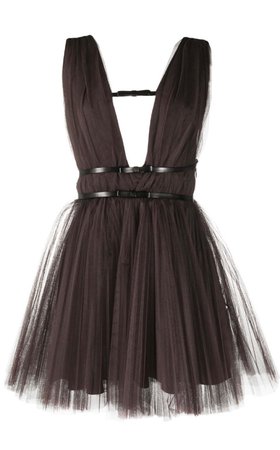 ash brown tulle dress