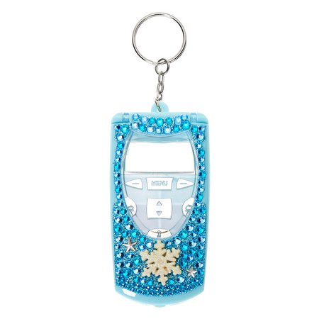 Snowflake Bling Flip Phone Lip Gloss Set - Blue | Claire's US
