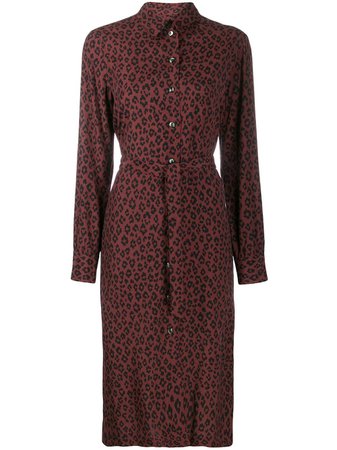 A.P.C. Leopard Print Shirt Dress Aw19 | Farfetch.Com