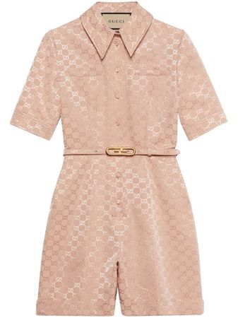 Gucci GG Supreme Belted Playsuit - Farfetch