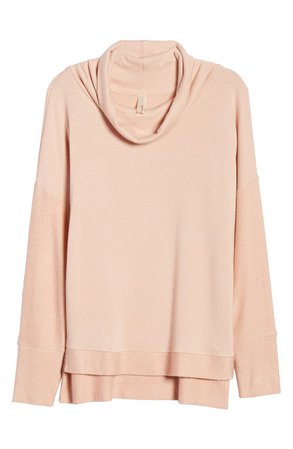 Loveappella Cowl French Terry Pullover | Nordstrom