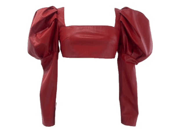 LANG & LU red leather top